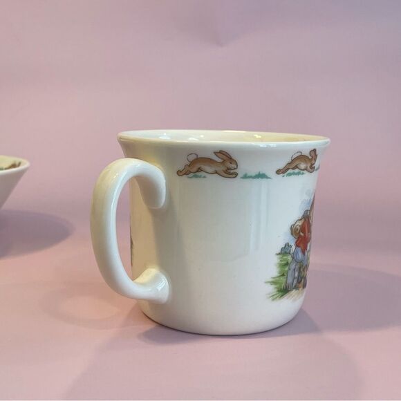 Royal Doulton Bunnykins Infant Set 2 Pieces Cereal Bowl and Mug 1994 China set - Picture 8 of 14